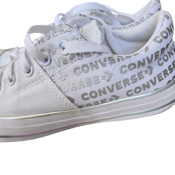 Converse Iridescent Women's White Sneakers Size 9 - Picture 3 of 8